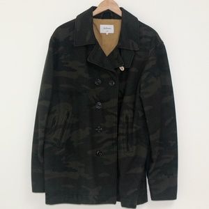 Bellerose Men's Wool Camo Italian Peacoat -Size XL